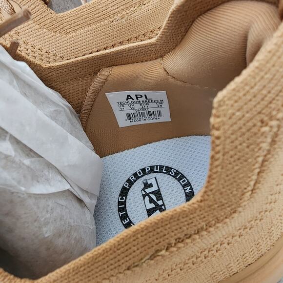 NEW APL Athletic Propulsions Lab Men's Techloom Breeze Tan Sneakers - Picture 14 of 16